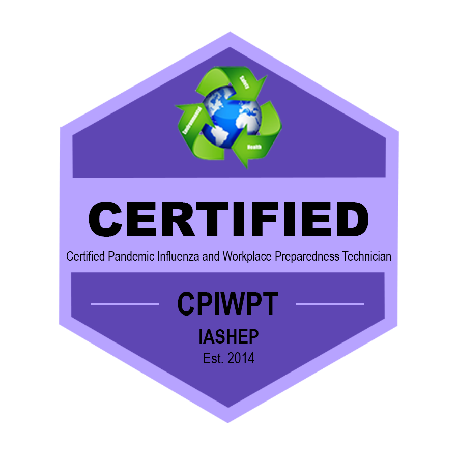 Certified Pandemic Influenza Workplace Preparedness Technician (CPIWPT) badge